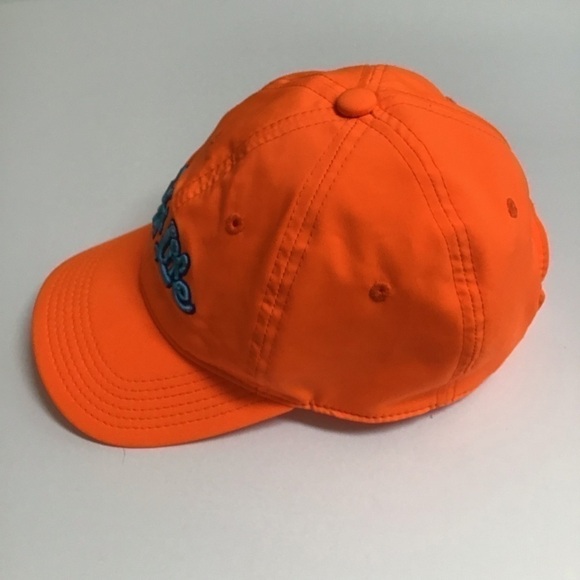 Salt Life Neon Orange YOUTH Hat Cap Aqua Embroidery Adjustable Slide Strap Beach - Picture 12 of 14